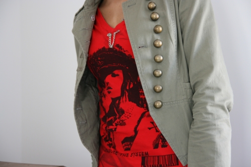 veste officier + tee rouge MLl punk.jpg