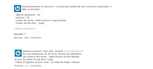 resultat concours blogueuses de l'ouest