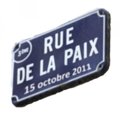 panneau de rue Rue de la Paix