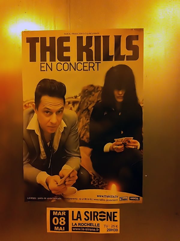 affiche concert the kills à la Rochelle