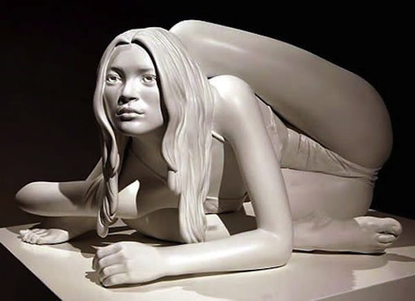 Kate Moss Sculpture Yogi