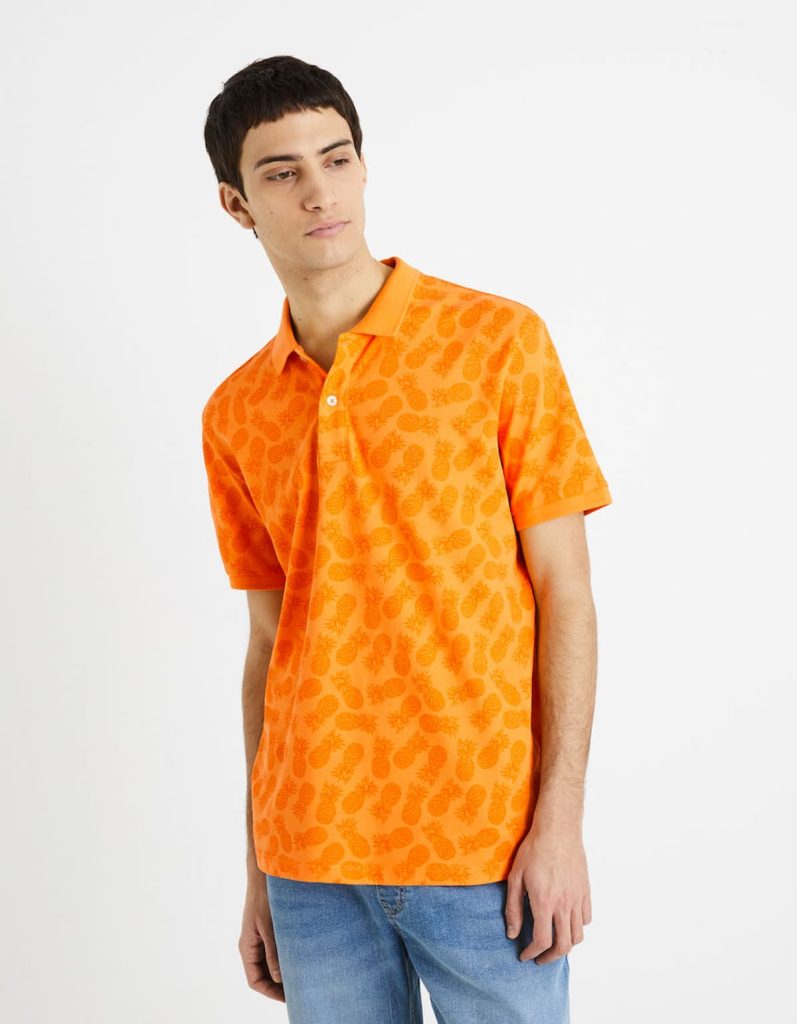 polo homme motifs ananas (Celio)