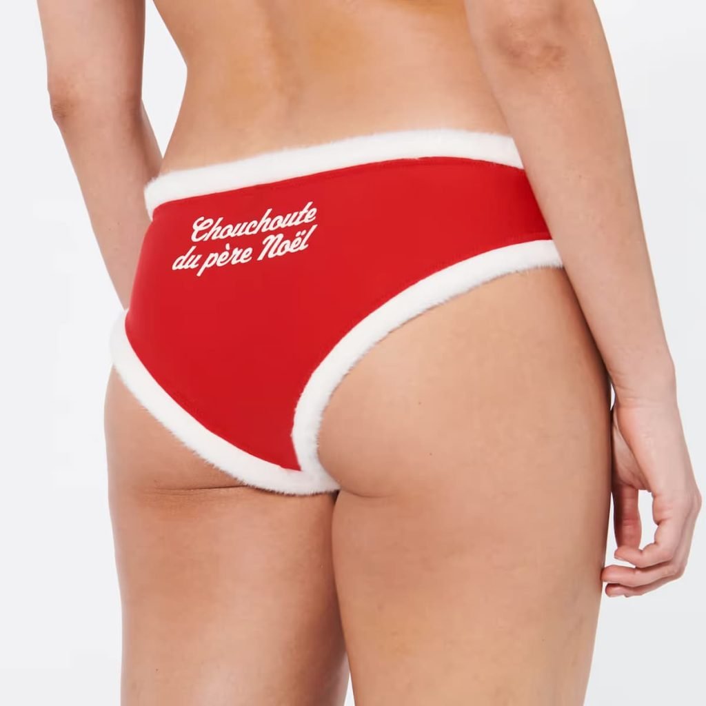 culotte noel rouge blanc undiz